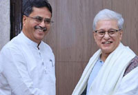 cm meets with governor designate jishnu dev varma